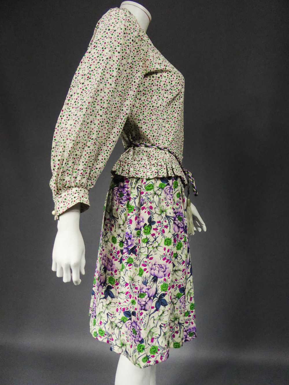 Ungaro Parallel Skirt Blouse and Belt Set - Circa… - image 9