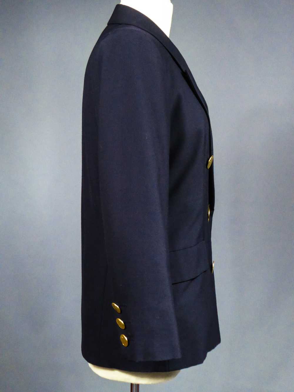 Yves Saint Laurent Rive Gauche Navy Jacket Circa … - image 10