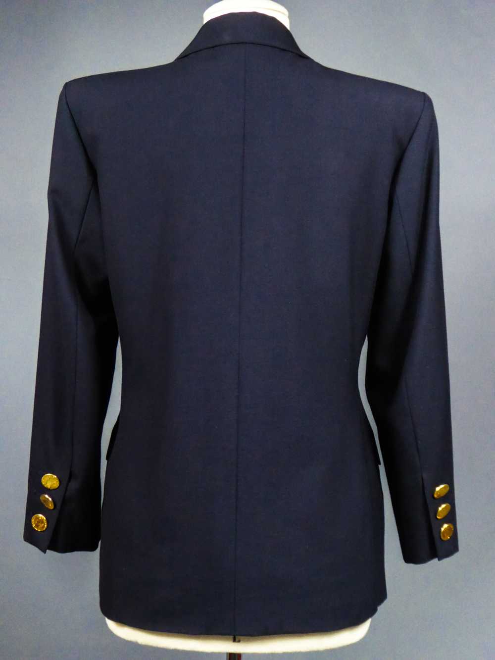 Yves Saint Laurent Rive Gauche Navy Jacket Circa … - image 11