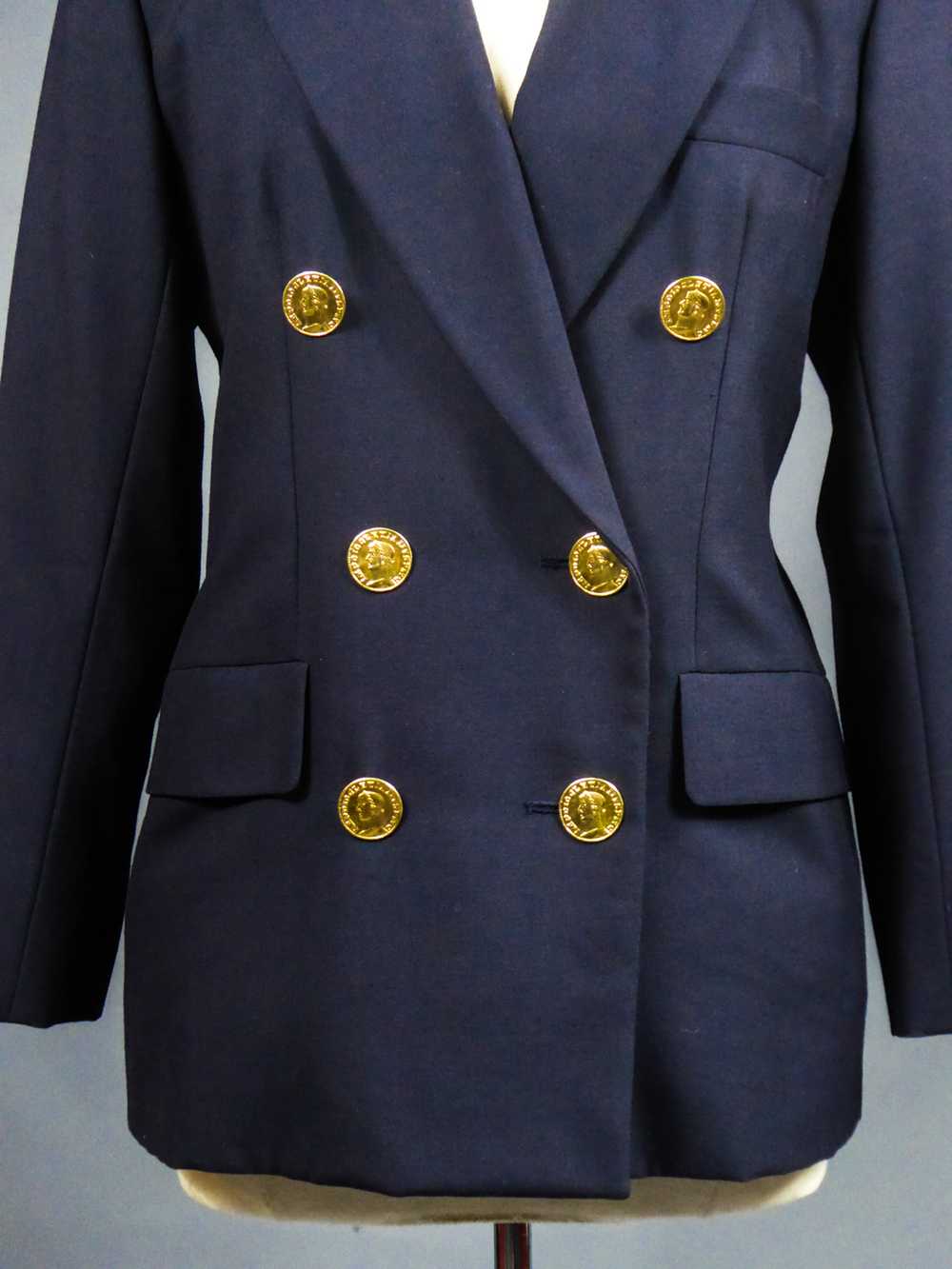 Yves Saint Laurent Rive Gauche Navy Jacket Circa … - image 5