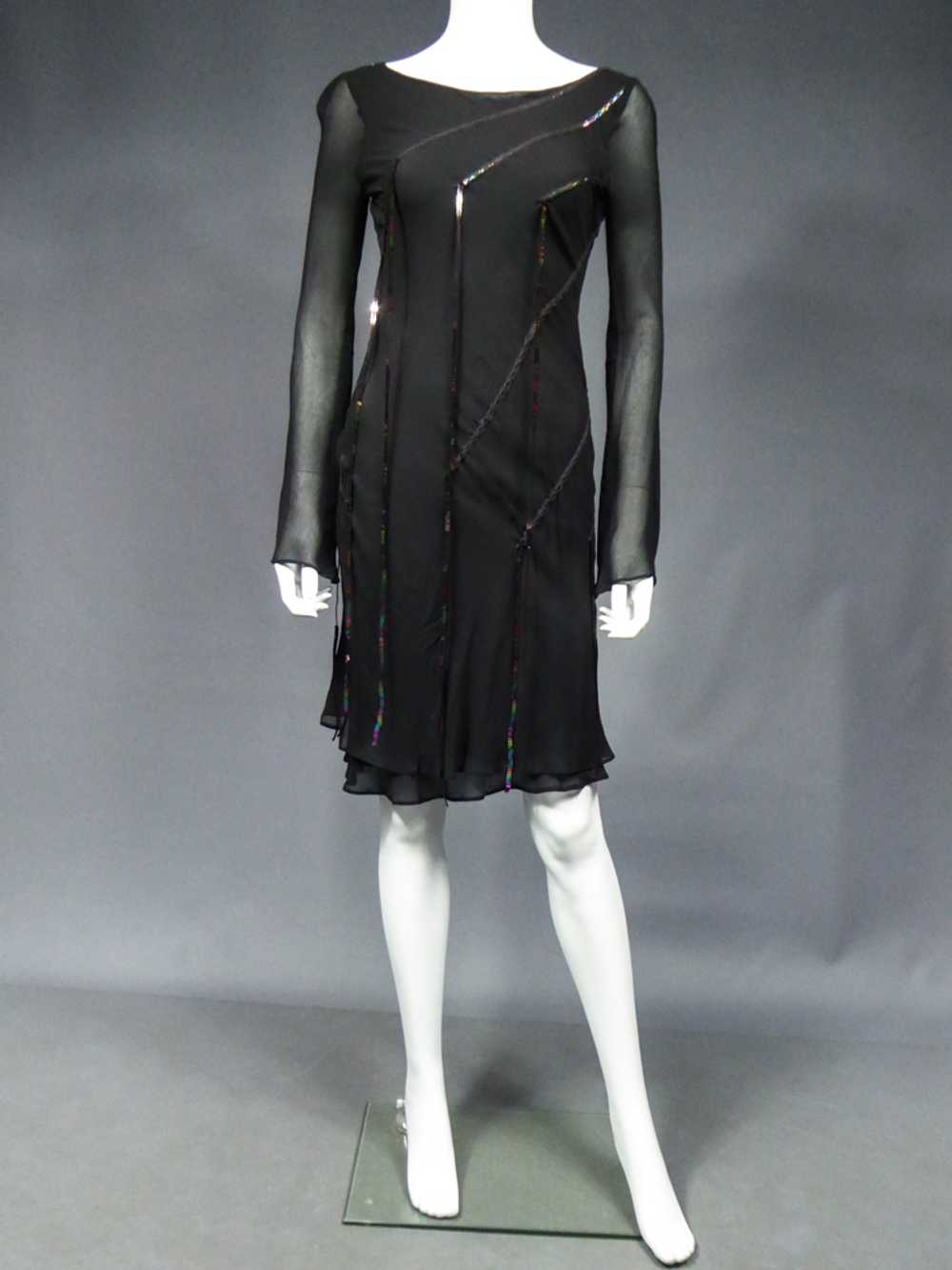 A Thierry Mugler Haute Couture Little Black Dress… - image 2