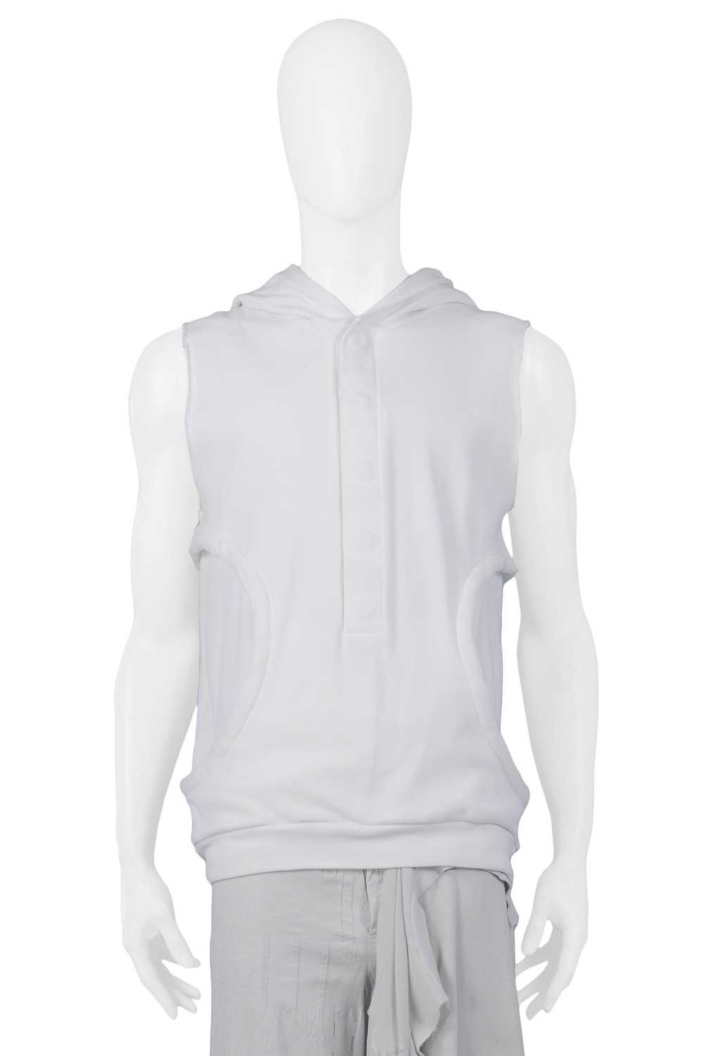 RAF SIMONS WHITE CIRCULAR POCKET HOODIE 2005 - image 1