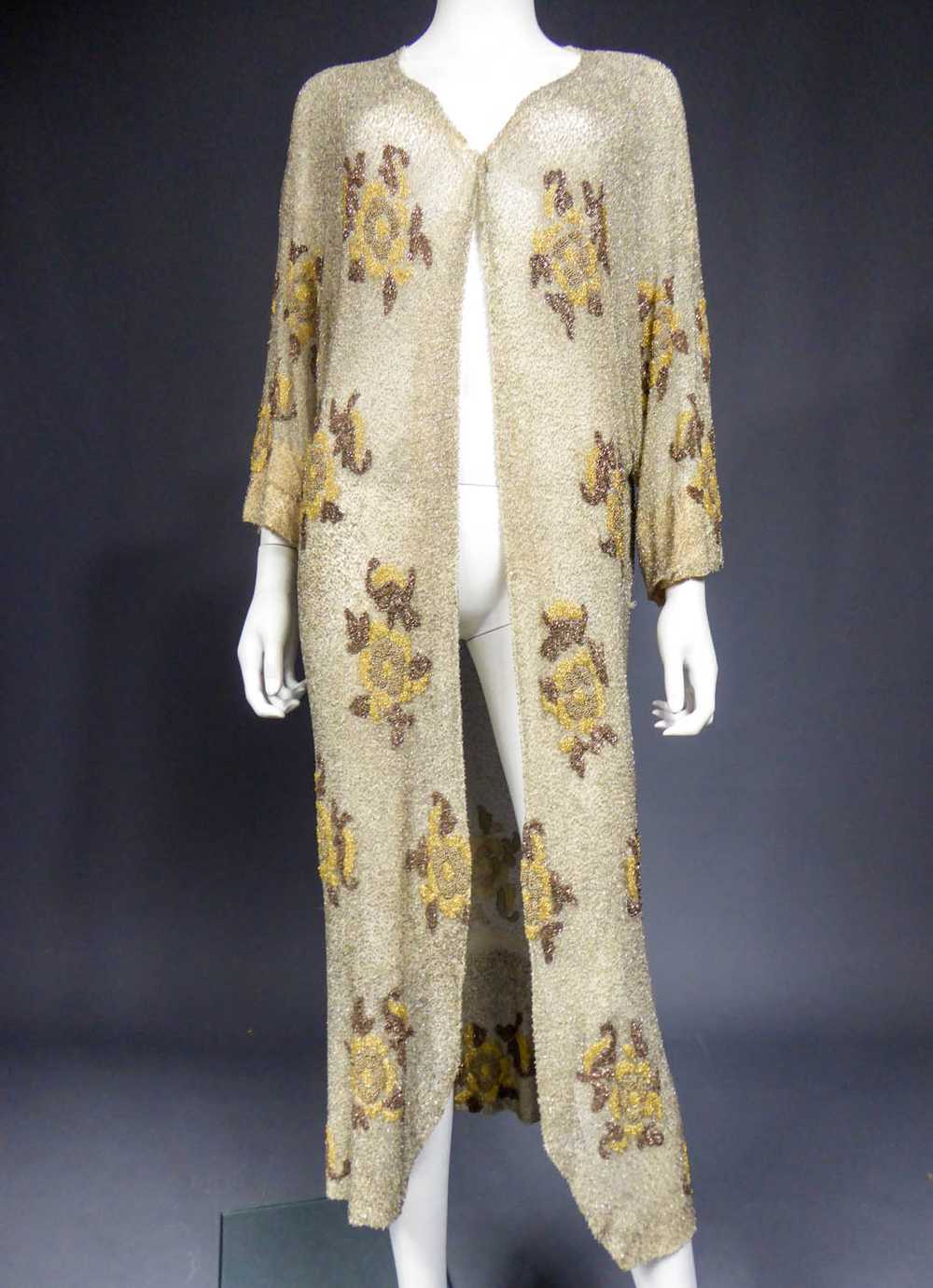 Couture micro beaded coat "Sablé de perles" in th… - image 2
