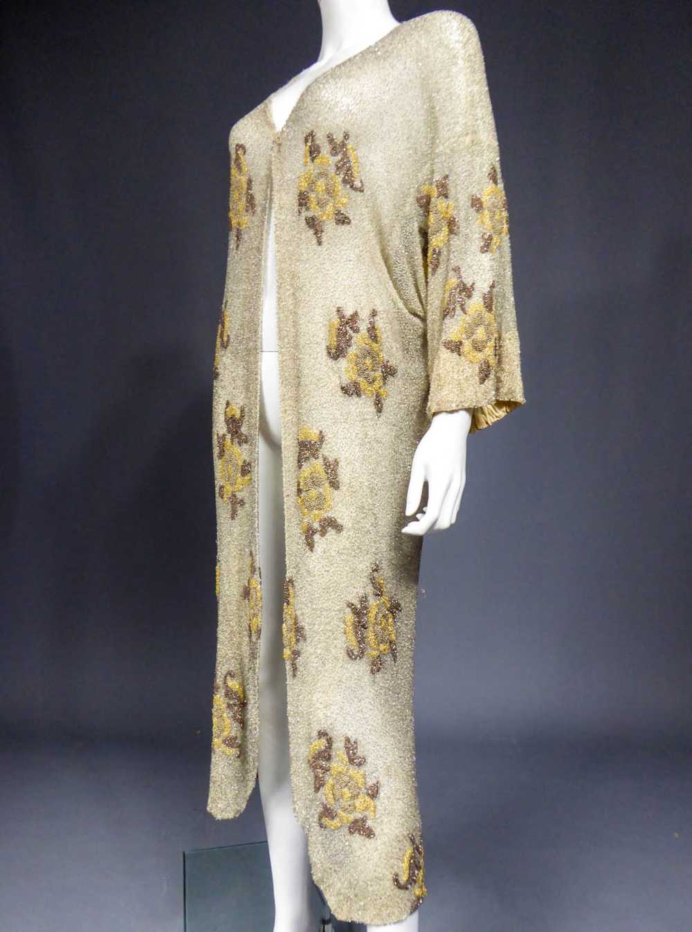 Couture micro beaded coat "Sablé de perles" in th… - image 6