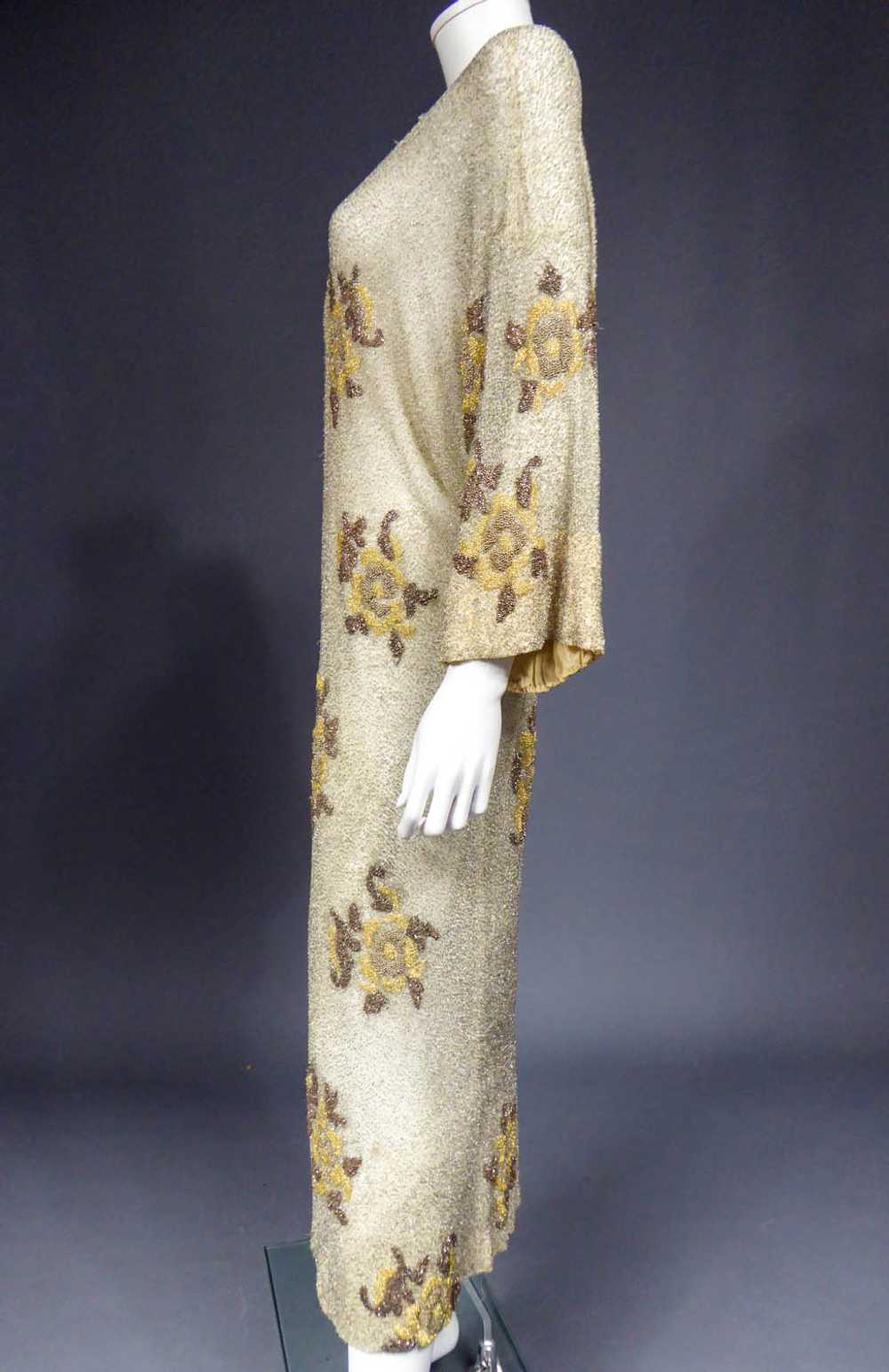 Couture micro beaded coat "Sablé de perles" in th… - image 9