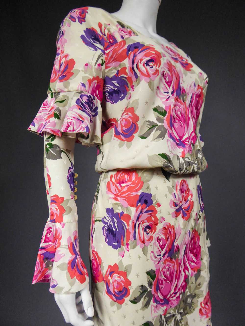 Jeanne Lanvin Couture Dress Circa 1985 - image 6