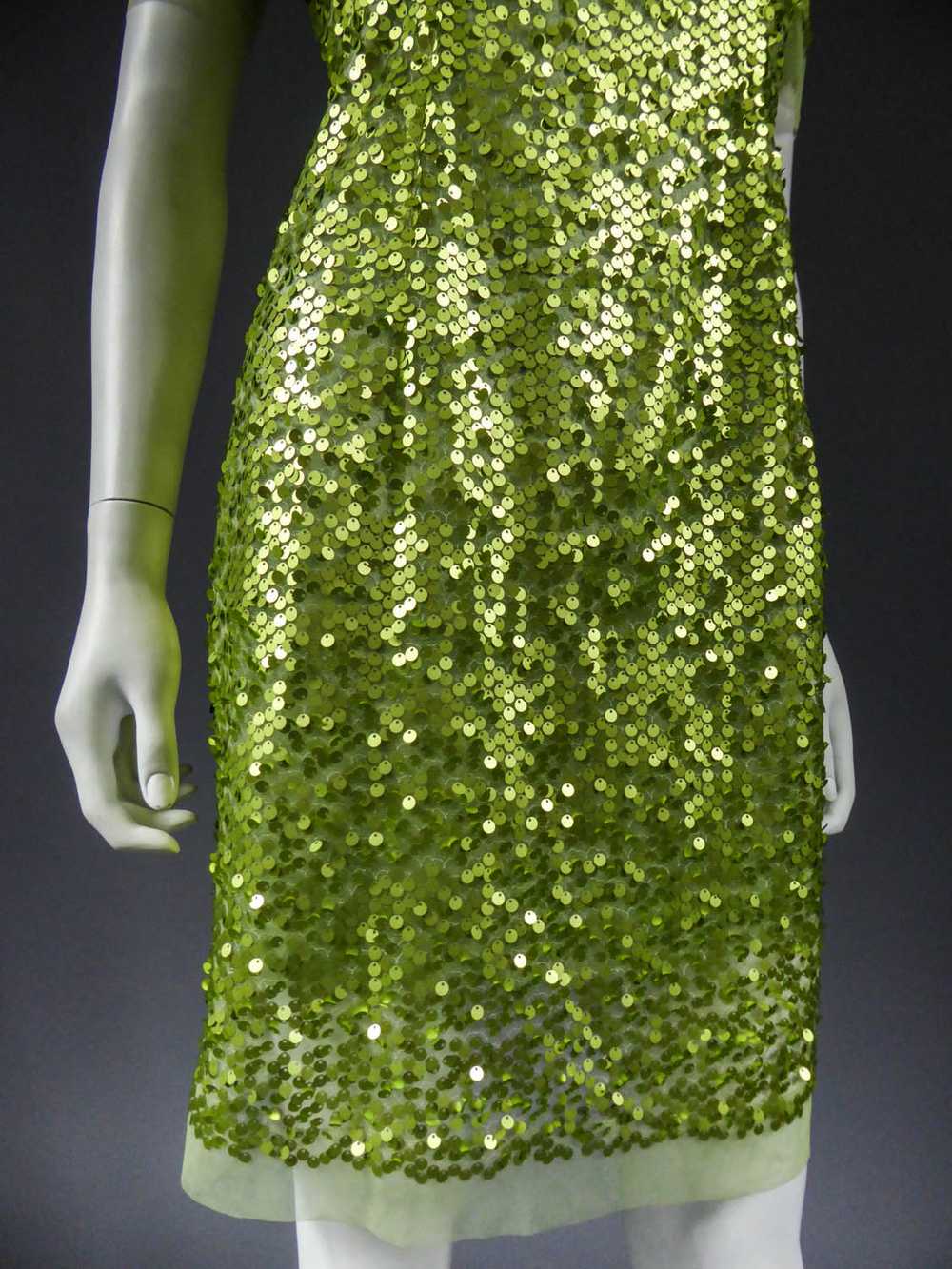 A French sequin embroidered Evening Dress Circa 1… - image 10