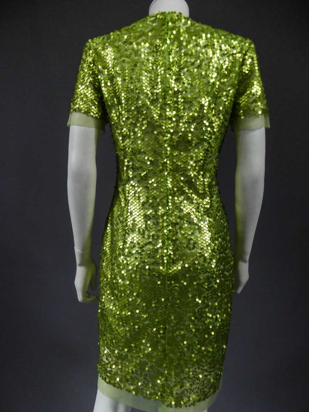 A French sequin embroidered Evening Dress Circa 1… - image 11