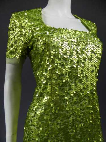 A French sequin embroidered Evening Dress Circa 1… - image 1