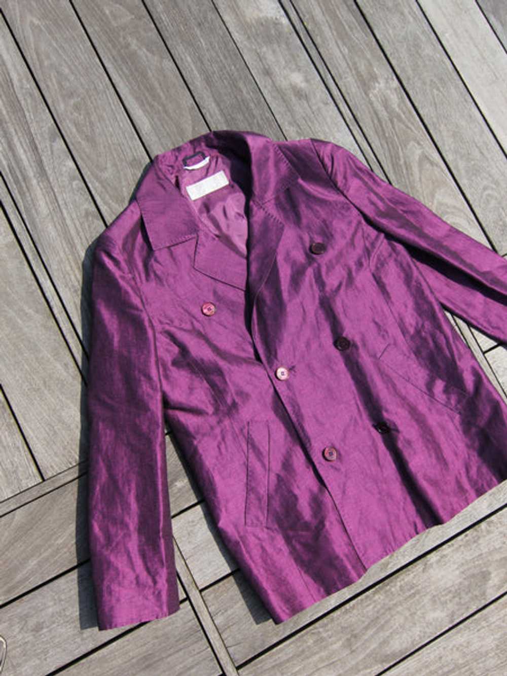 Max Mara Raspberry Linen-Silk Suit - image 4