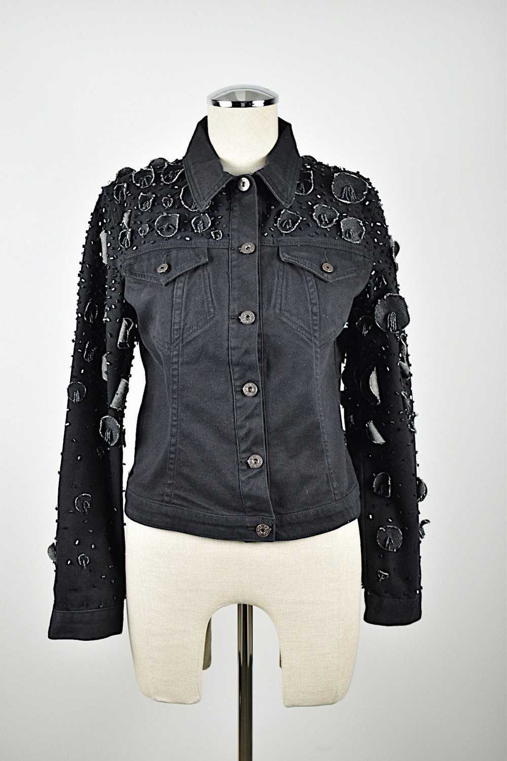 Krizia | Black Denim Jacket with Embellishments - image 1