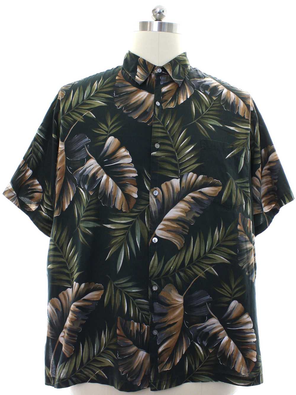 1990's Tori Richard Mens Linen Hawaiian Shirt - image 1