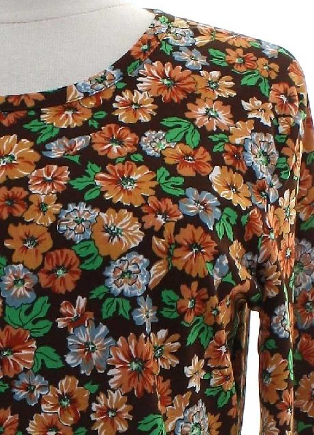 1970's Unreadable Label Womens Floral Shirt - image 2