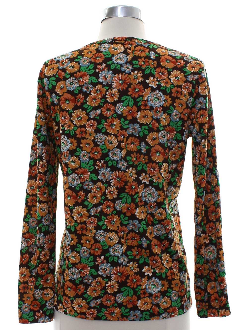 1970's Unreadable Label Womens Floral Shirt - image 3