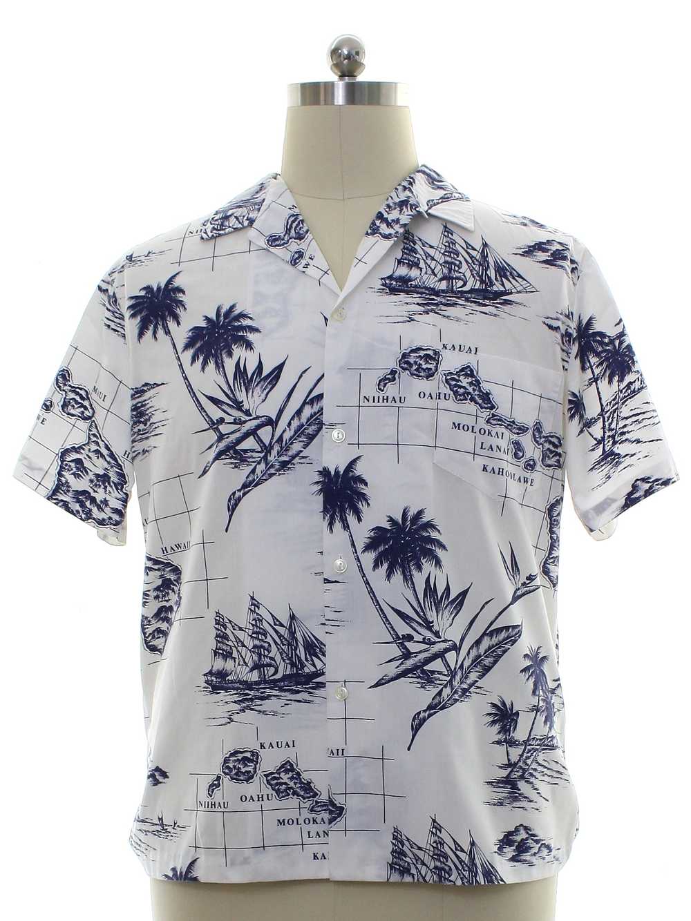1980's Kai Nani, Made in Hawaii Mens Hawaiian Shi… - image 1