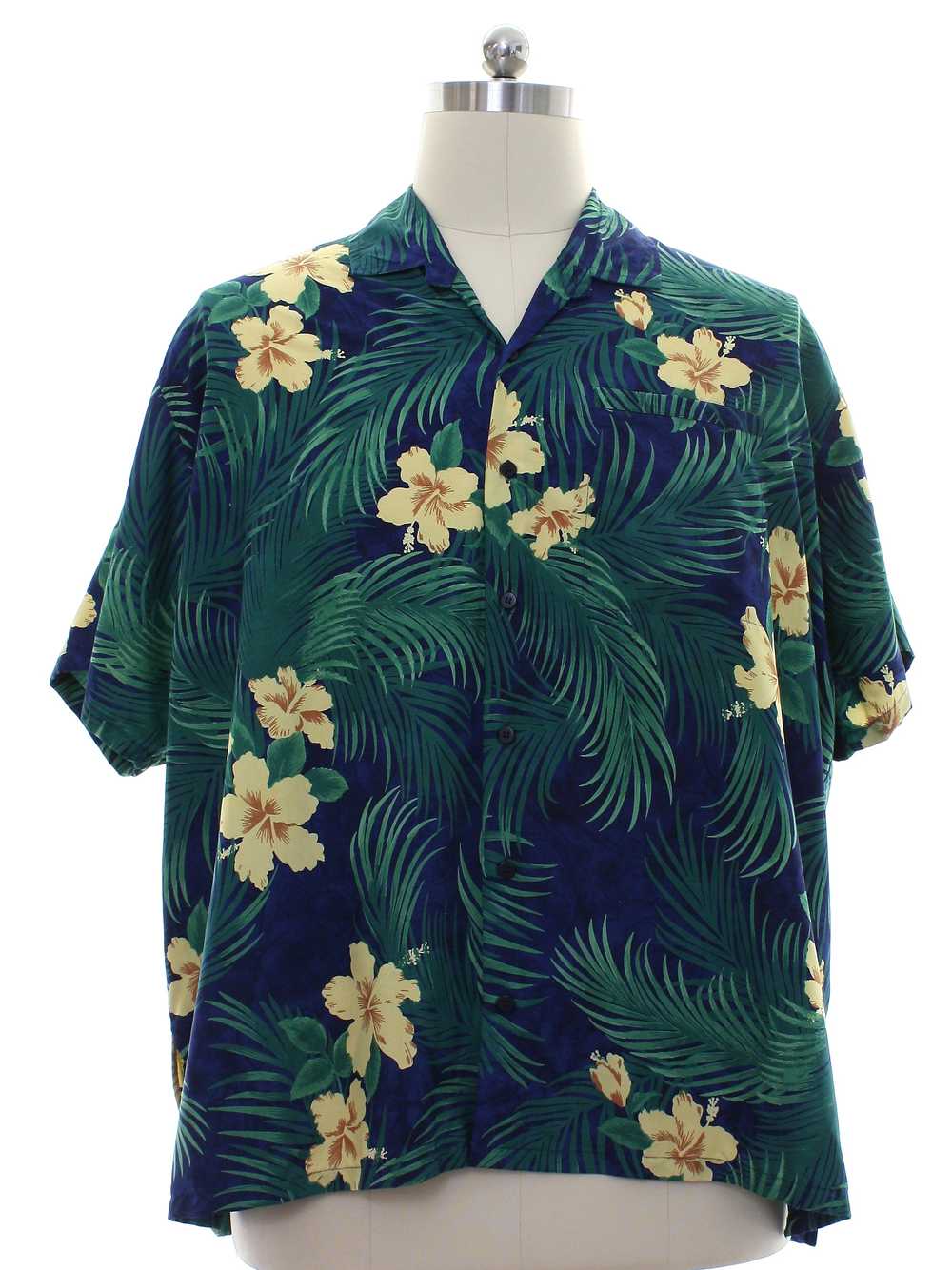 1990's Barefoot Attitude Mens Hawaiian Shirt - image 1
