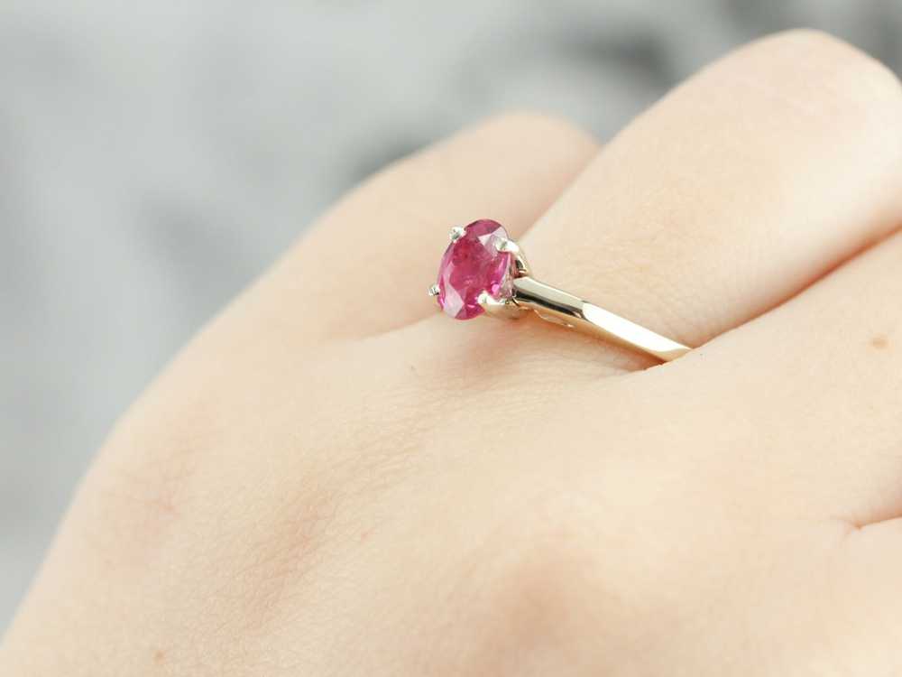 Ruby Solitaire Engagement Ring - image 5