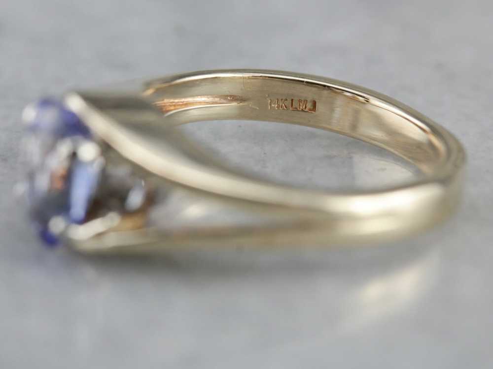 Sapphire Solitaire Ring in Yellow Gold - image 3