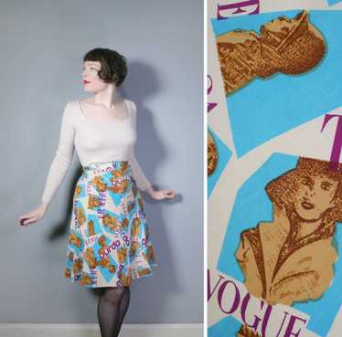 70s NOVELTY FASHION / MAGAZINE LADY PORTRAIT "VOGU