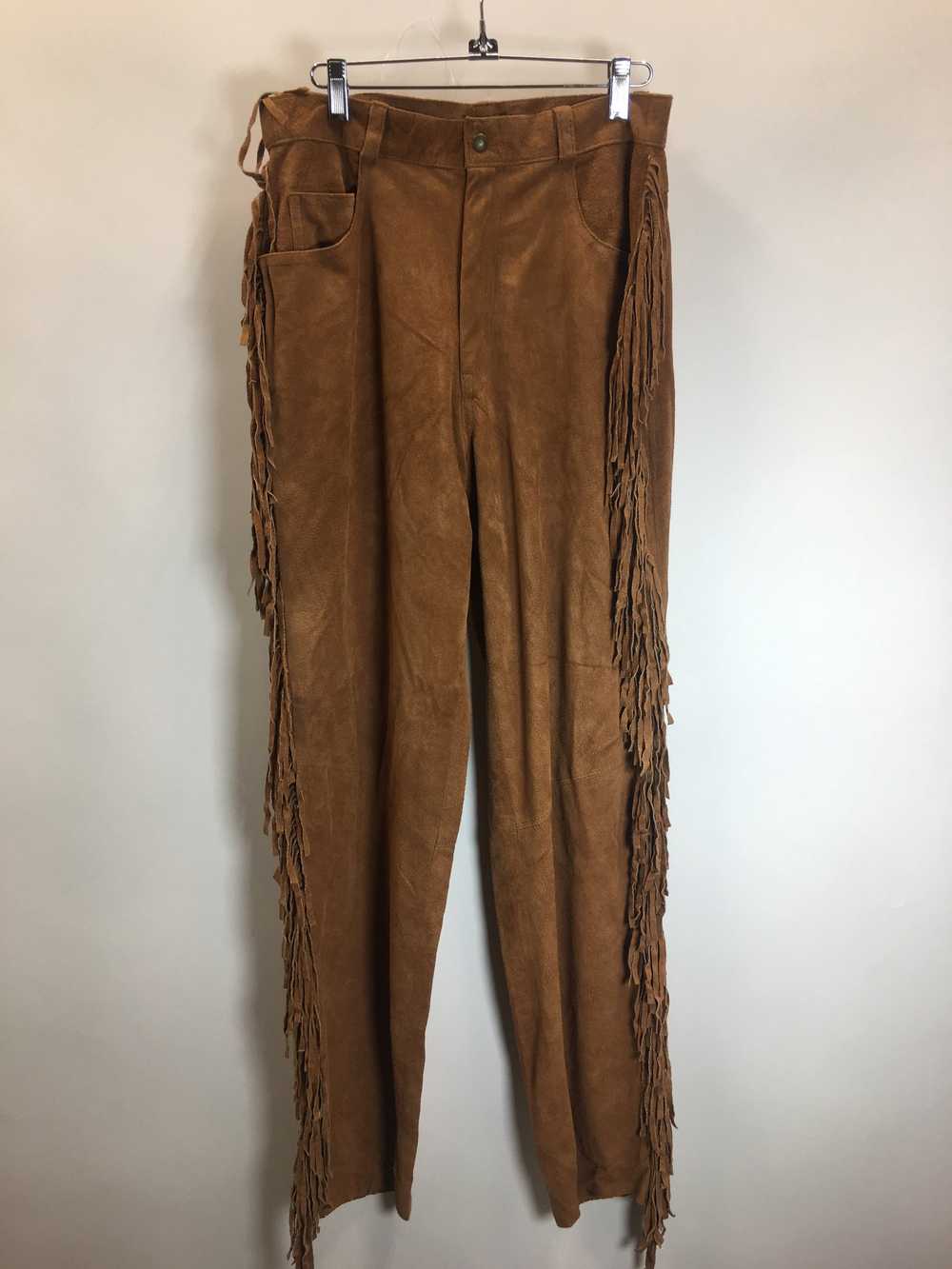 90’s W Suede Pants - image 1