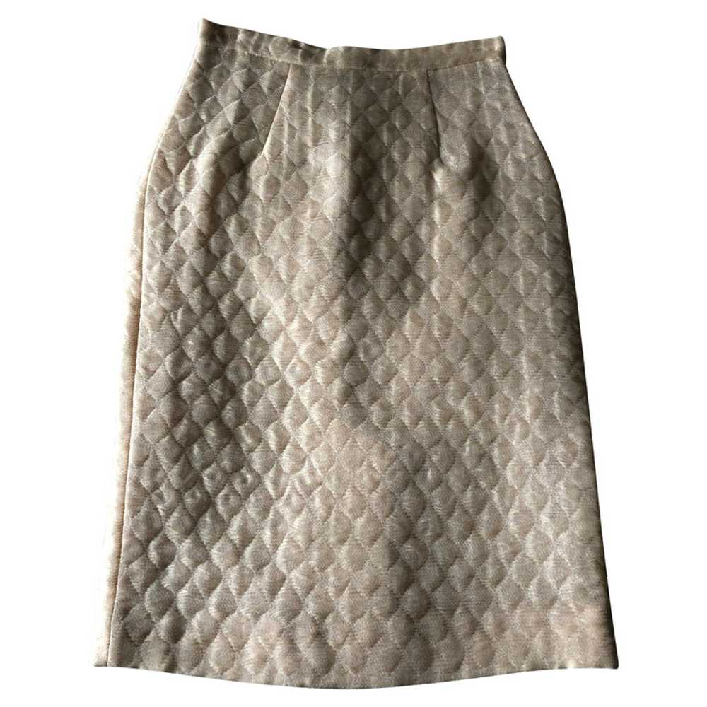 Miu Miu Skirt Silk in Beige - image 1
