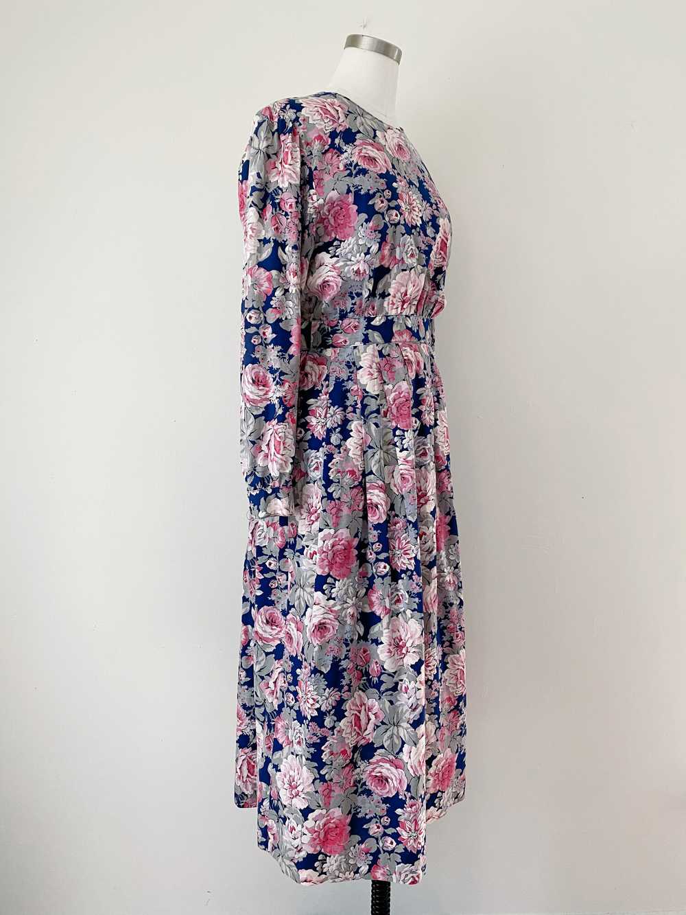 1980s Lanz Dark Floral Midi Dress - image 4