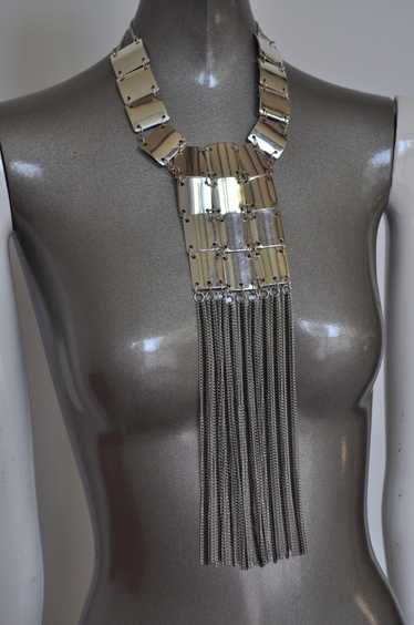 80s Chunky Avantgarde metal necklace very Rabanne