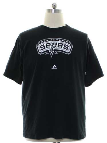 1990's Adidas Mens NBA Spurs Sports T-Shirt