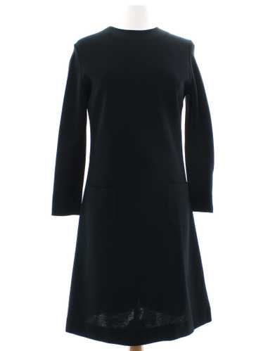 1960's Jantzen Mod Little Black Wool Dress