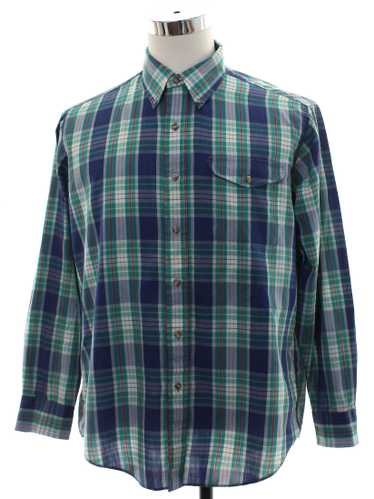 1980's The Fox Collection Mens Preppy Plaid Shirt