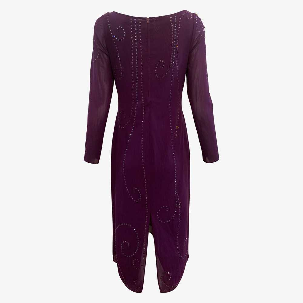 Sant Angelo 70s Dress Purple Studded with Rhinest… - image 2