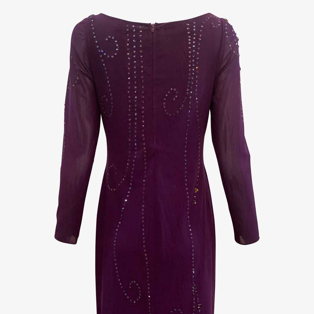 Sant Angelo 70s Dress Purple Studded with Rhinest… - image 3