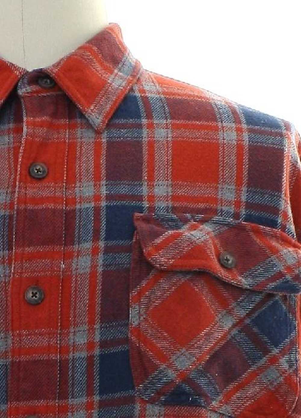 1990's Duluth Trading Co Mens Plaid Cotton Sport … - image 2