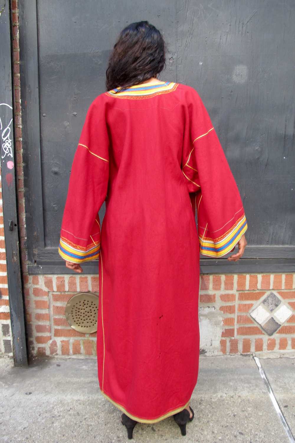 1960's-70's Moroccan Red Coat - image 3