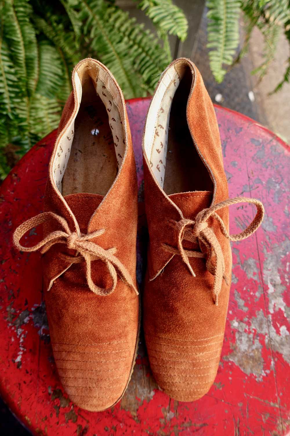 1970's Soft Suede Oxfords - image 3