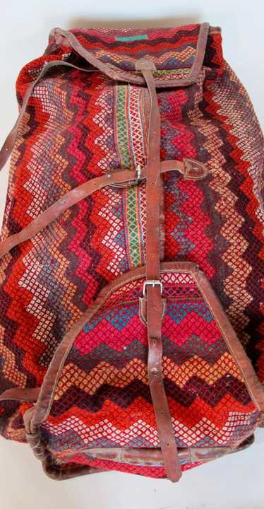 Tribal Hand-Woven Carpet Storage Bag - image 1