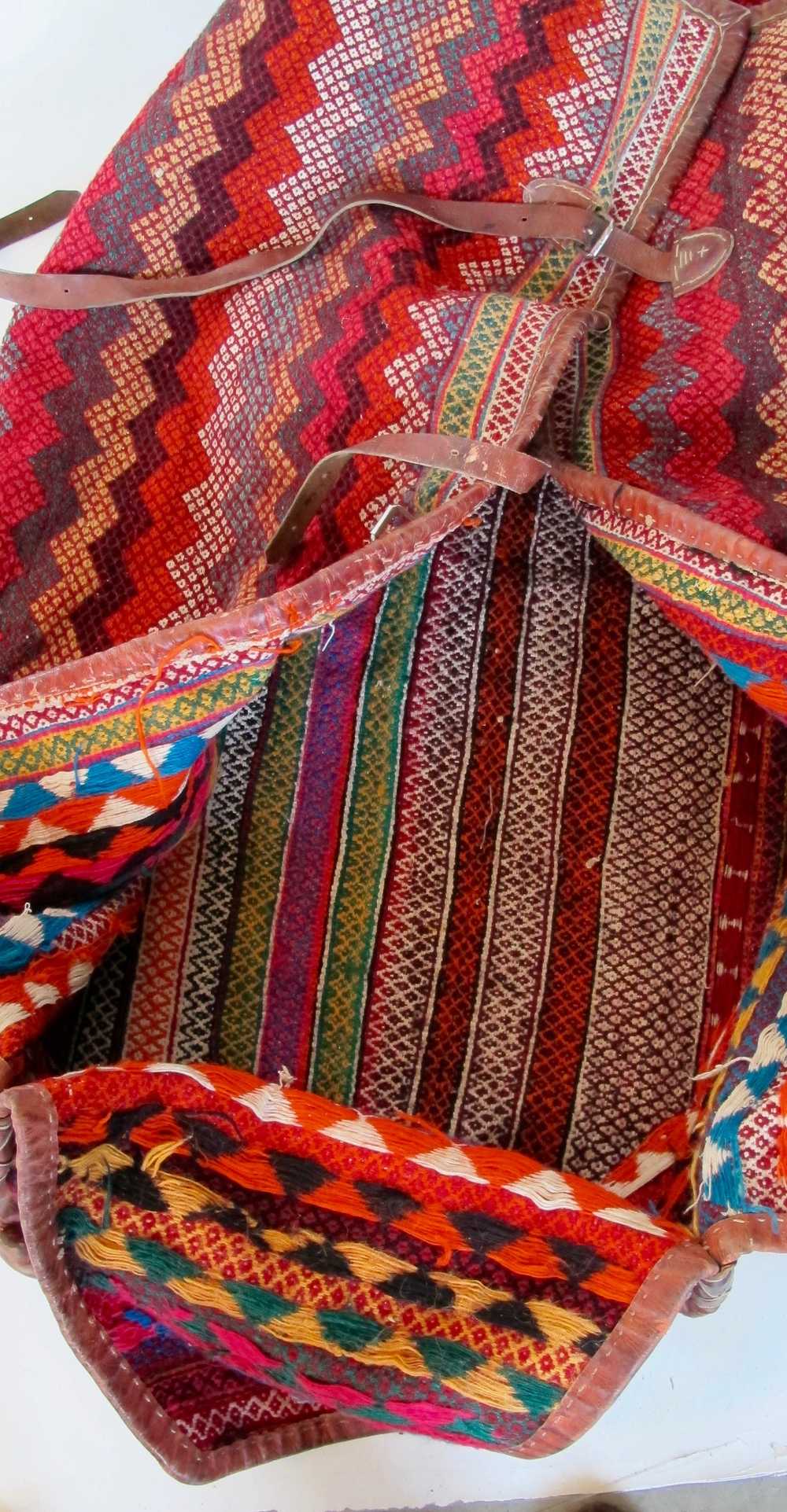 Tribal Hand-Woven Carpet Storage Bag - image 2