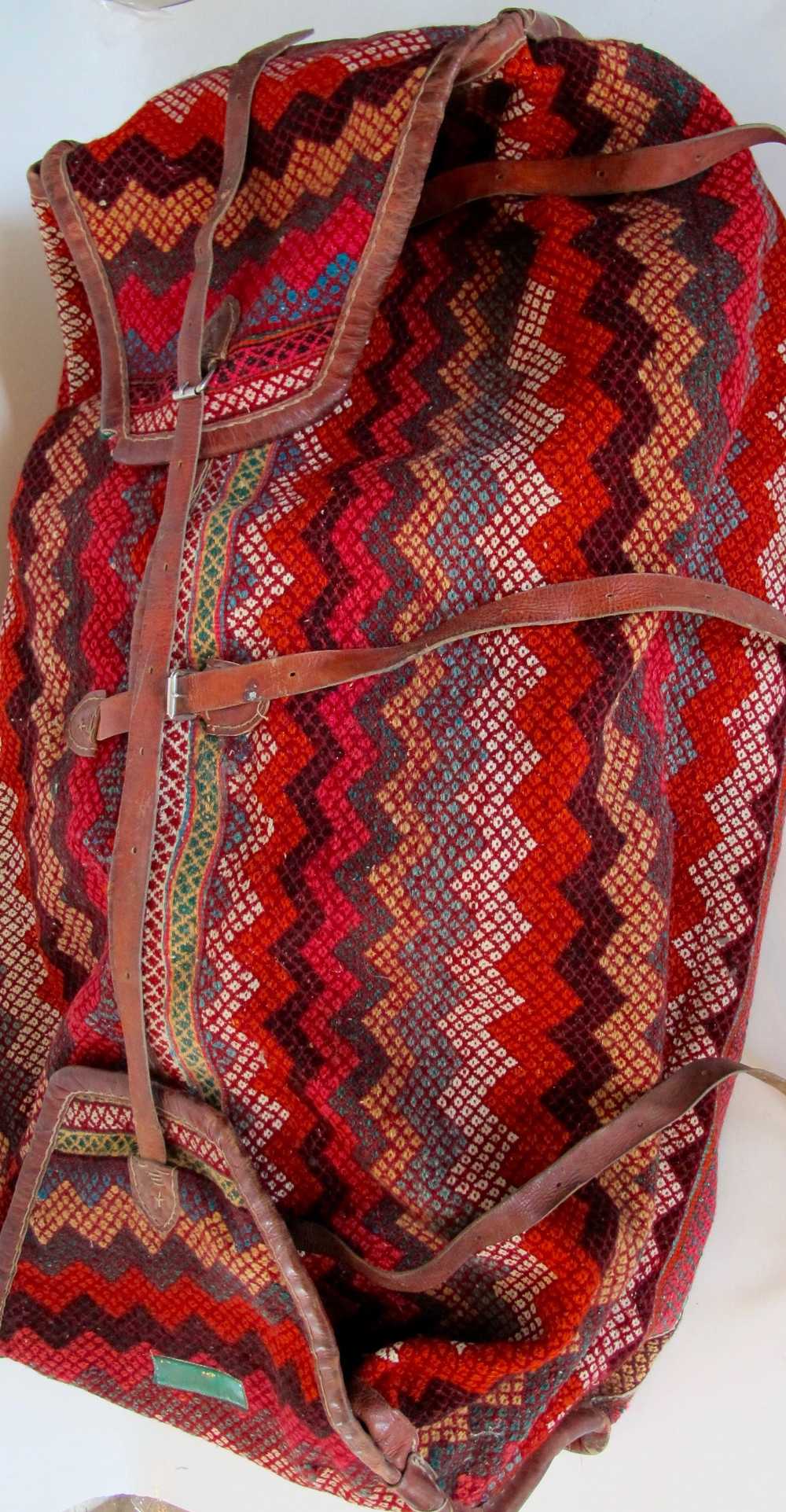 Tribal Hand-Woven Carpet Storage Bag - image 5