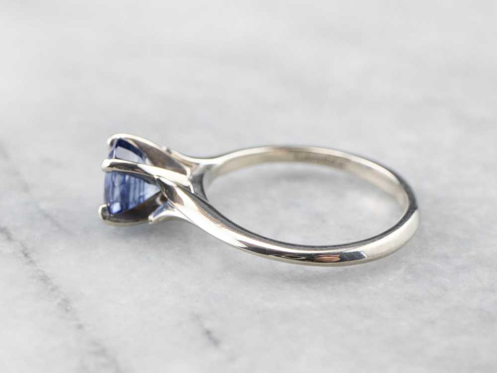 Sapphire Solitaire Engagement Ring - image 4