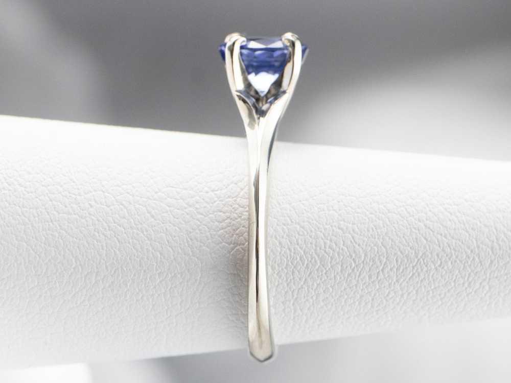 Sapphire Solitaire Engagement Ring - image 9