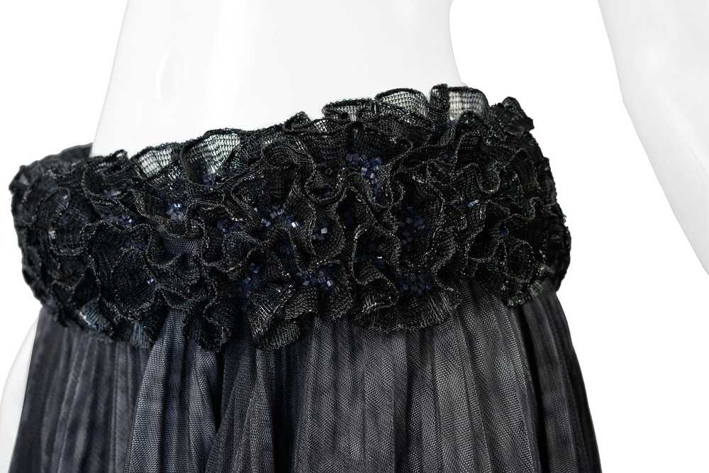 CHANEL PLEATED SKIRT WITH FLORAL SEQUIN WAISTBAND - image 2