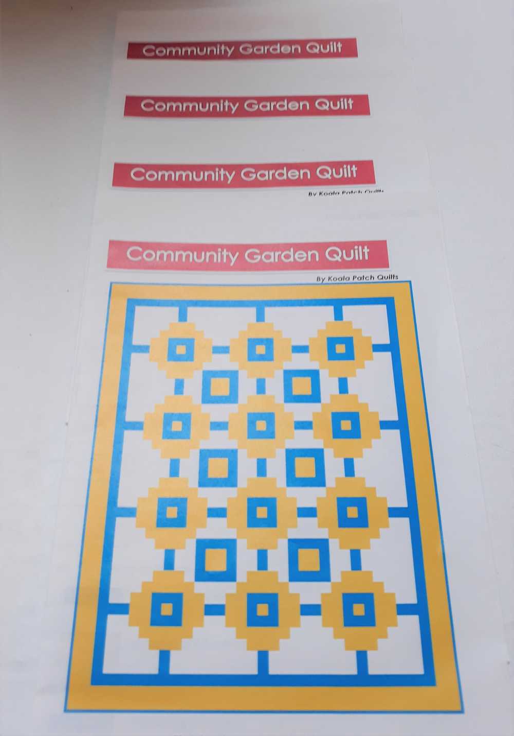 Community Garden Quilt Instructions - 4 pack by K… - image 2