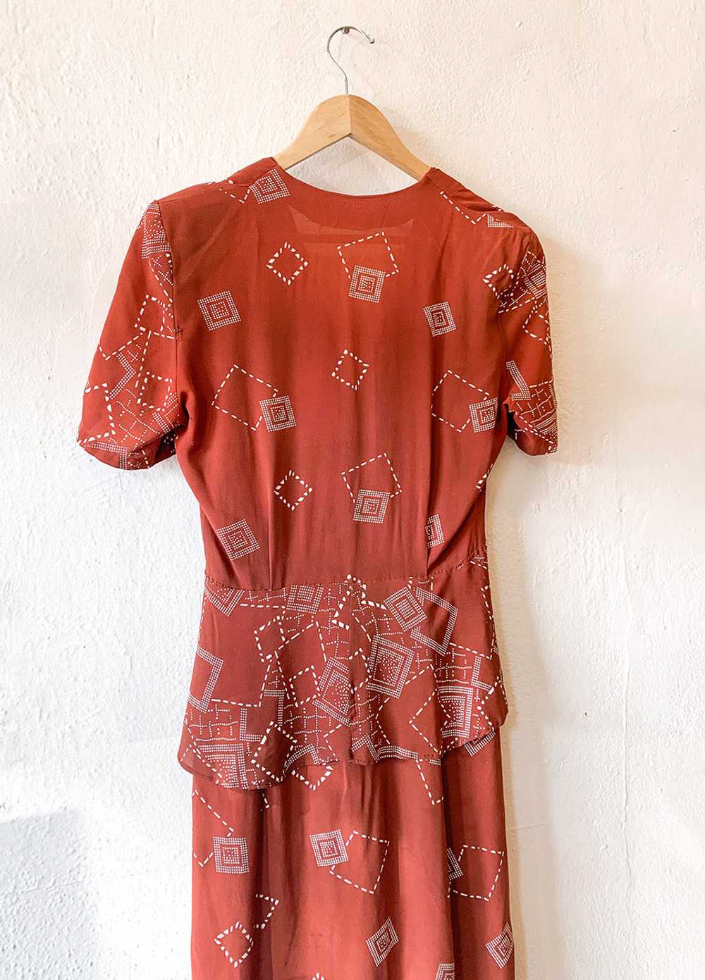 Rayon Peplum Dress - image 4