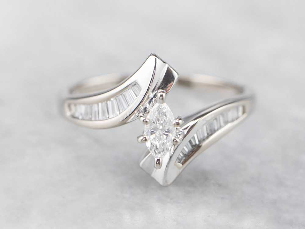 Marquise Diamond Bypass Ring - image 1