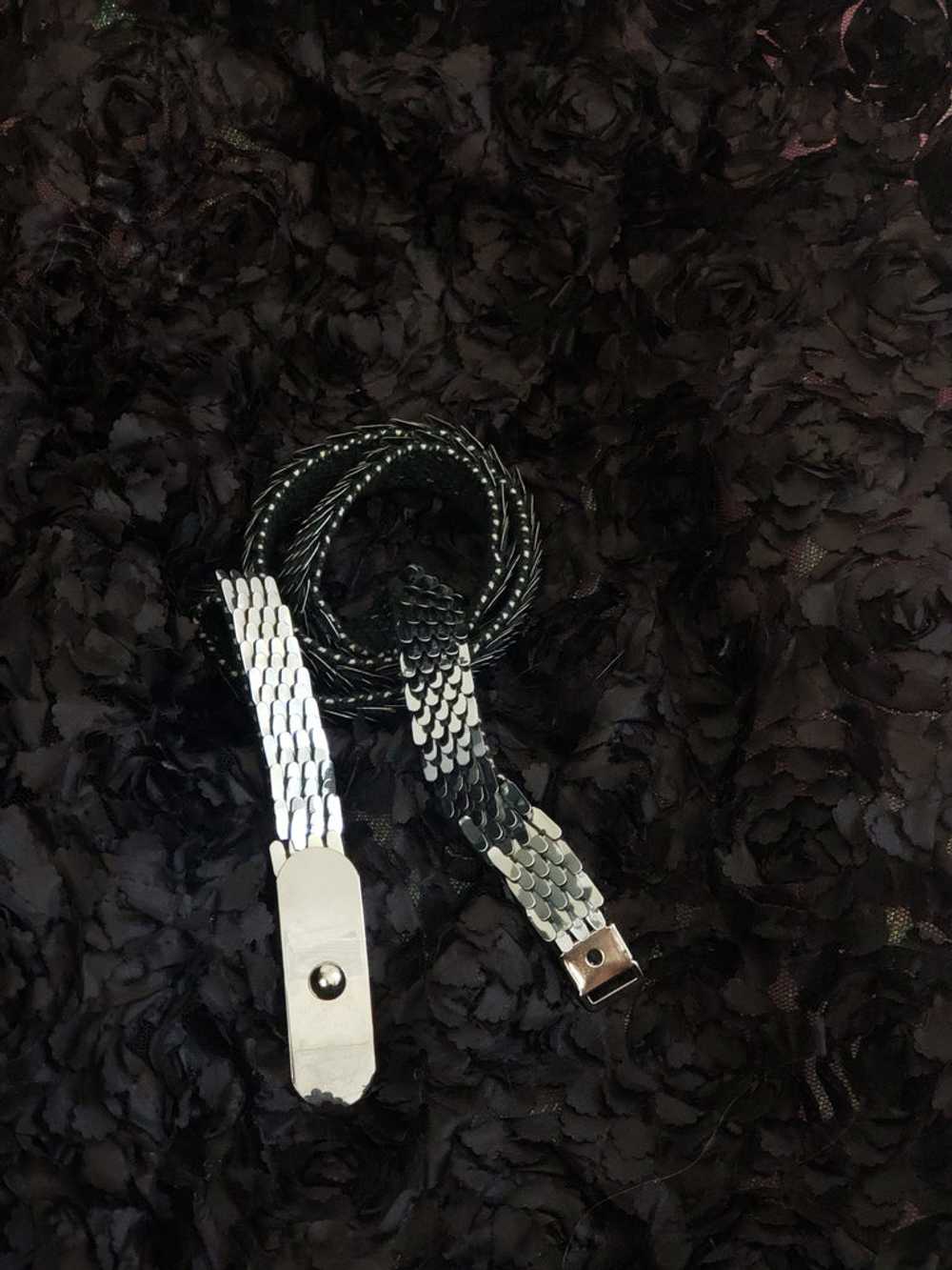 Silver Slinky Metallic Belt - image 10