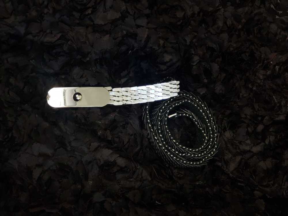 Silver Slinky Metallic Belt - image 9