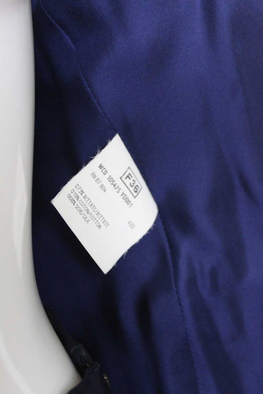 Yves Saint Laurent by Tom Ford Blue Velvet Skirt … - image 6