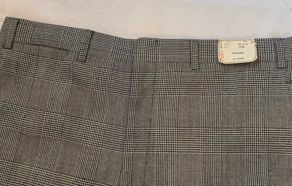 1960s Men’s Deadstock Herringbone Wool Trousers - image 4