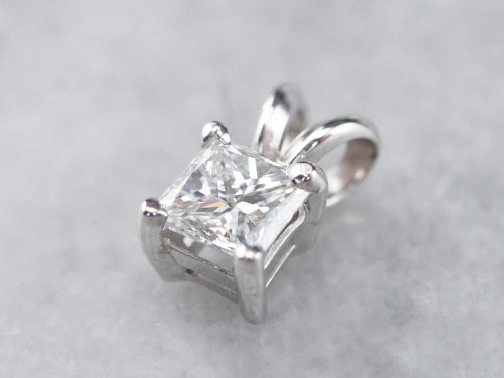 Princess Cut Diamond Pendant - image 3