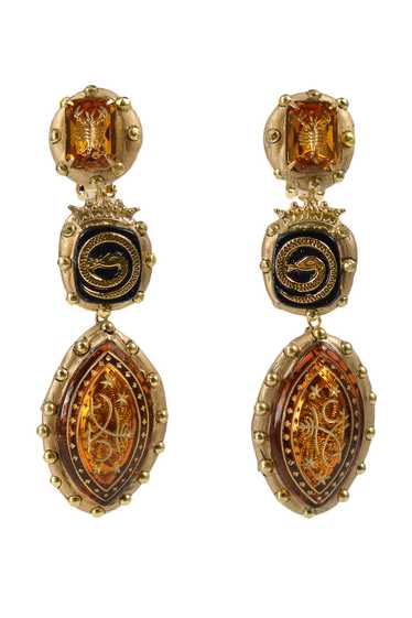 MINADEO SCORPIO & SNAKE TOPAZ EARRINGS